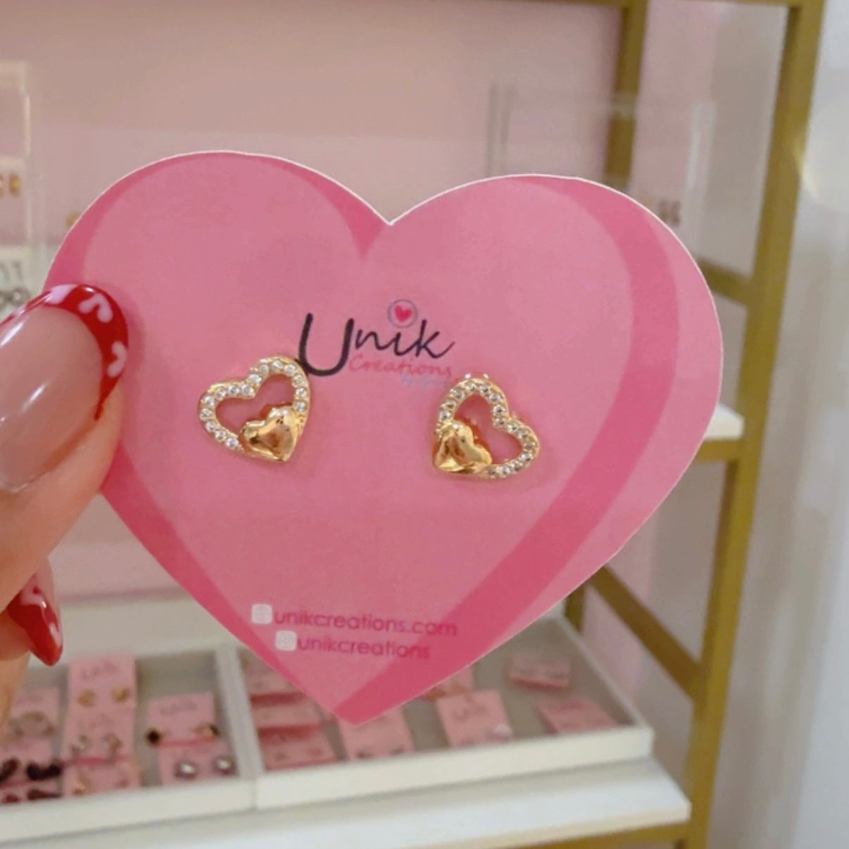 Aretes Corazón Mixto