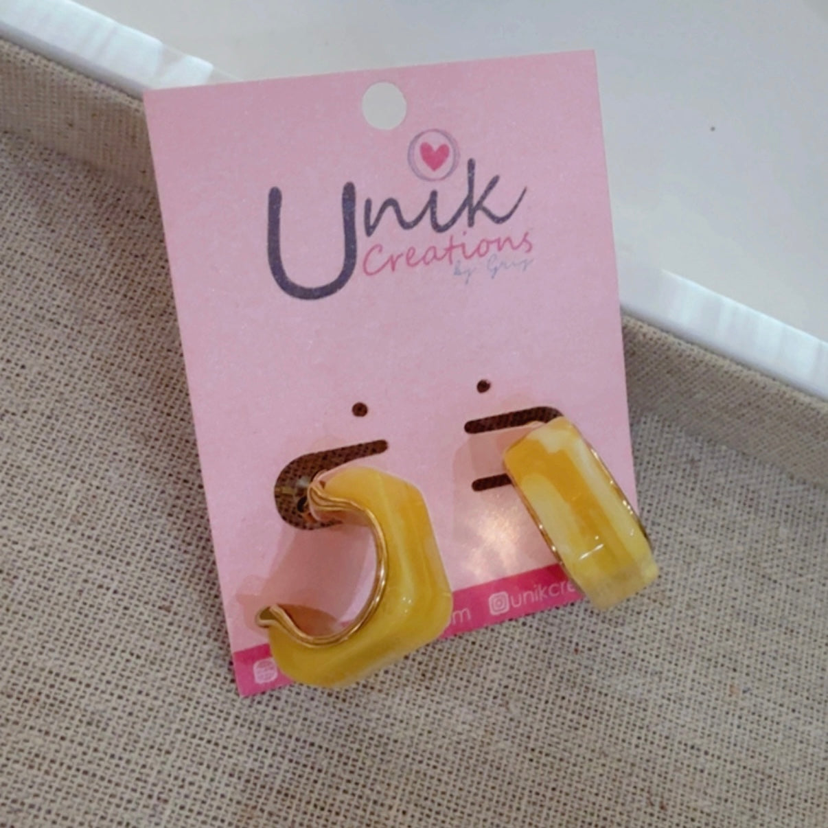 Aretes Colorido Amarillo