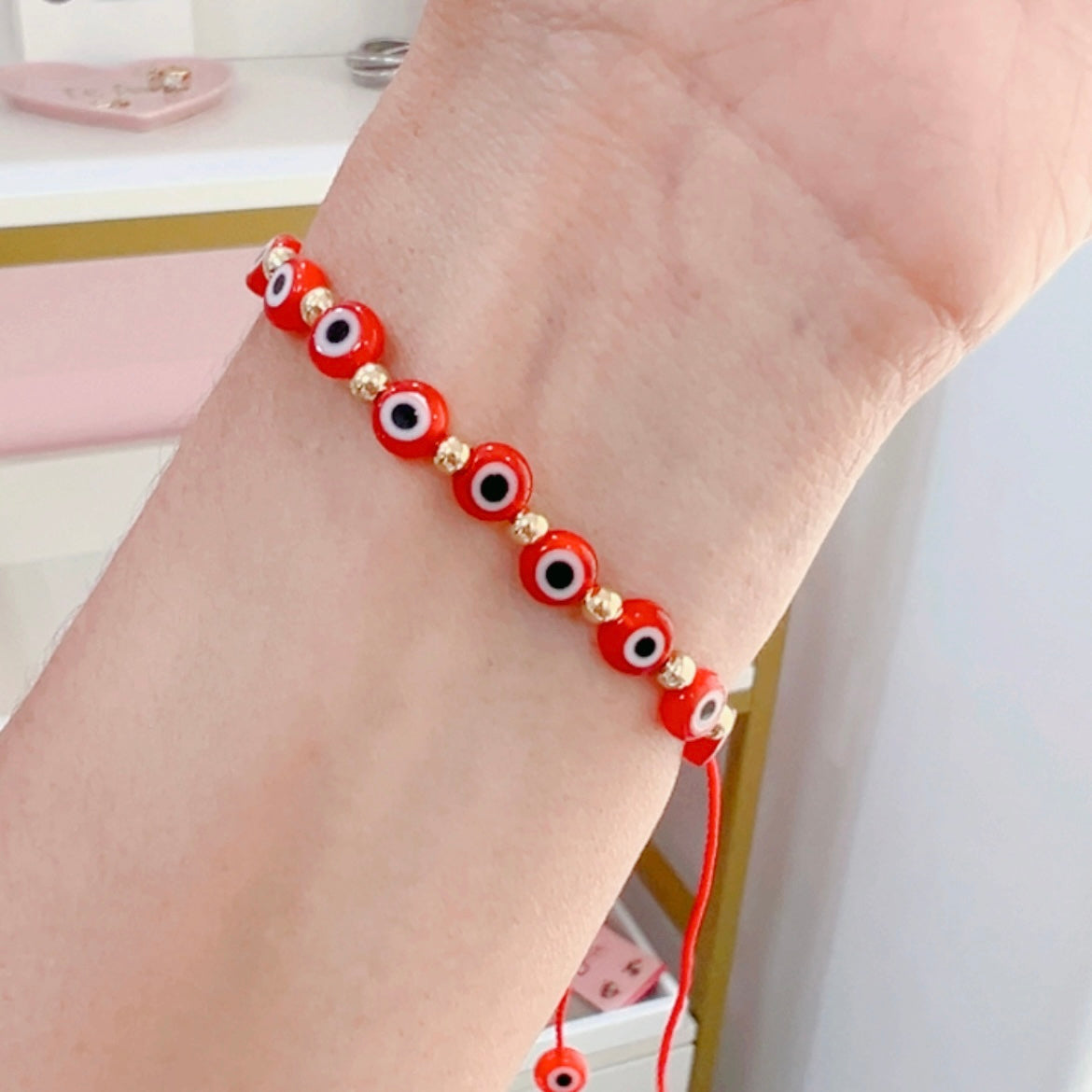 Pulsera Ojitos Roja