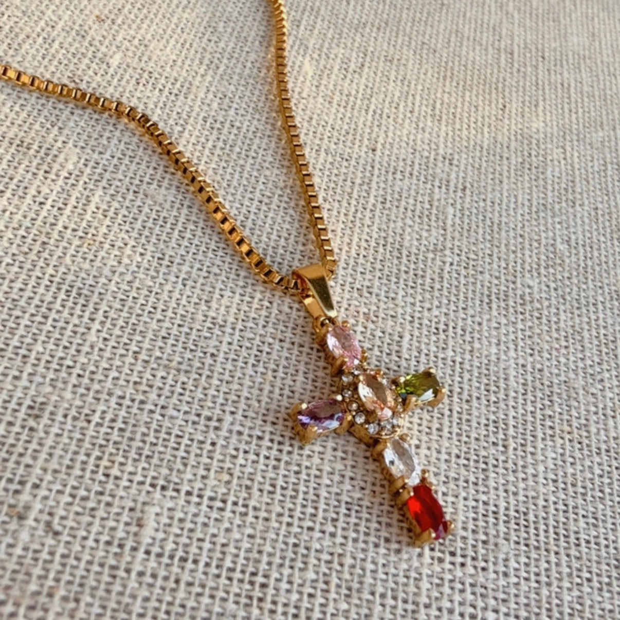 Collar Cruz Colorida