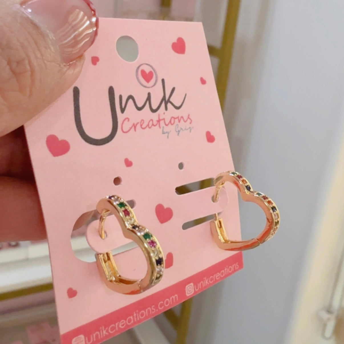 Aretes Corazón Colores