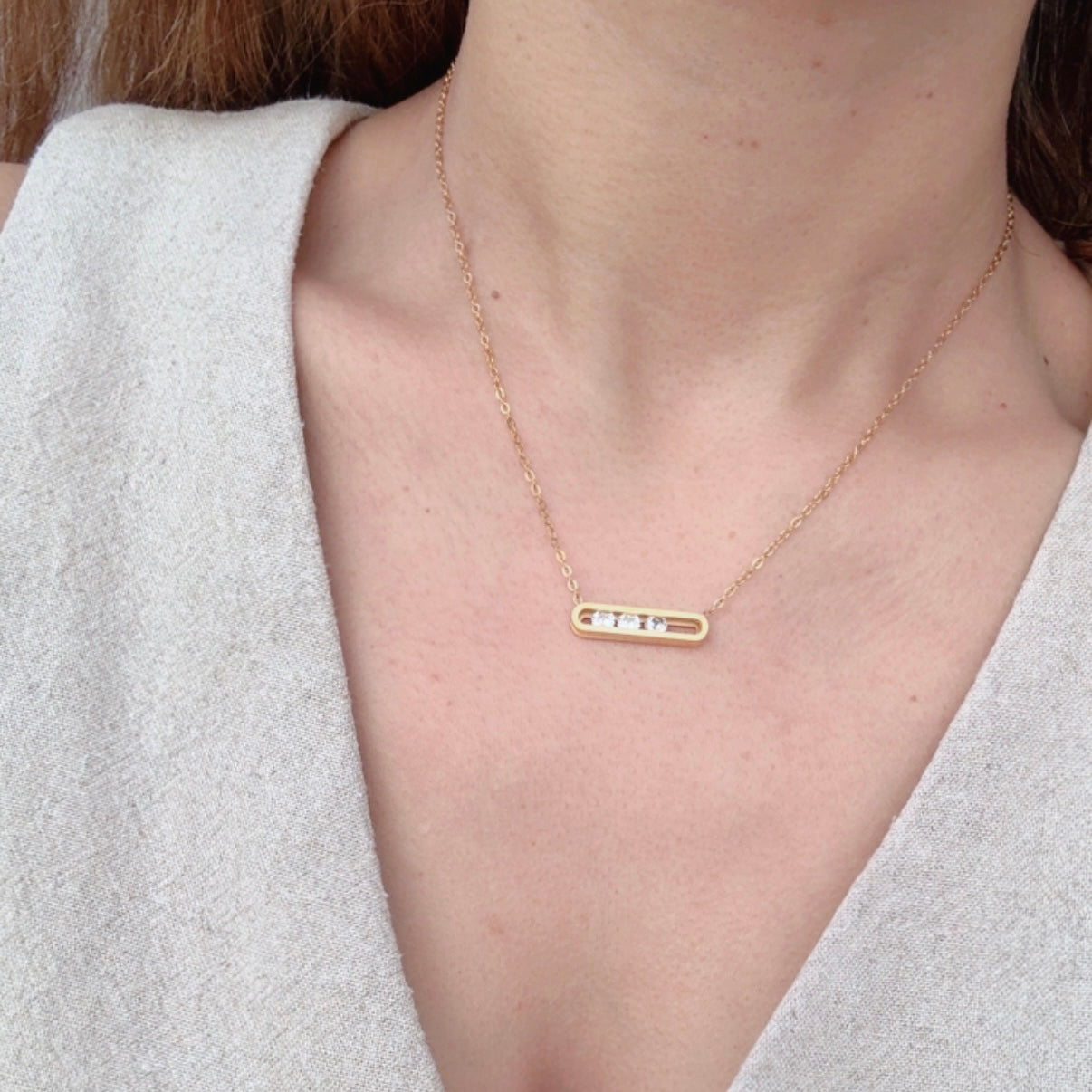 Collar Barrita Brillo