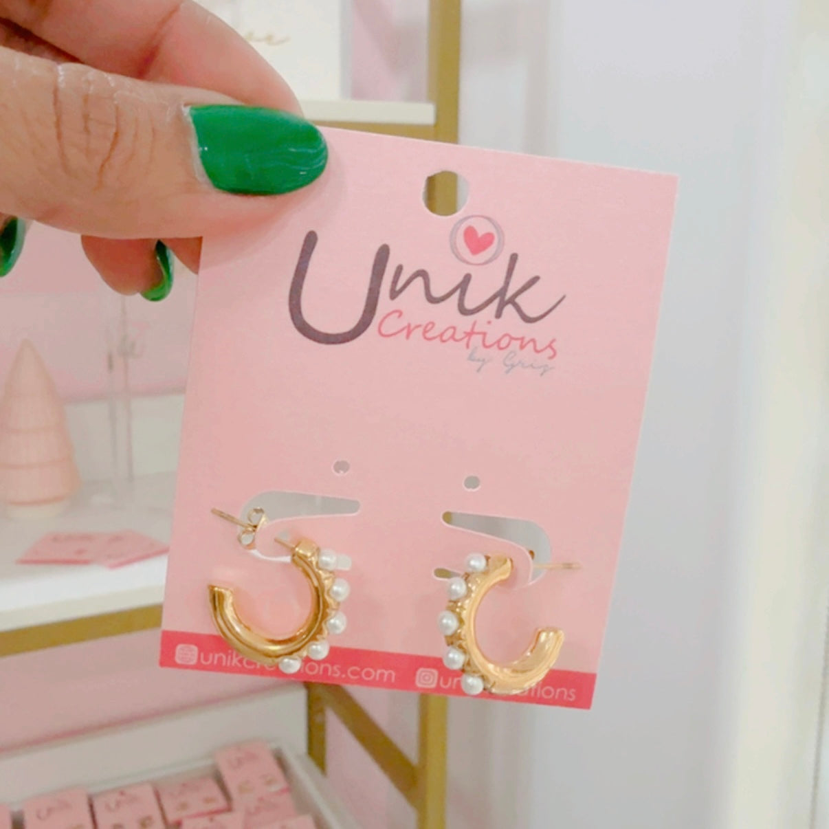 Aretes Arracada Perlas