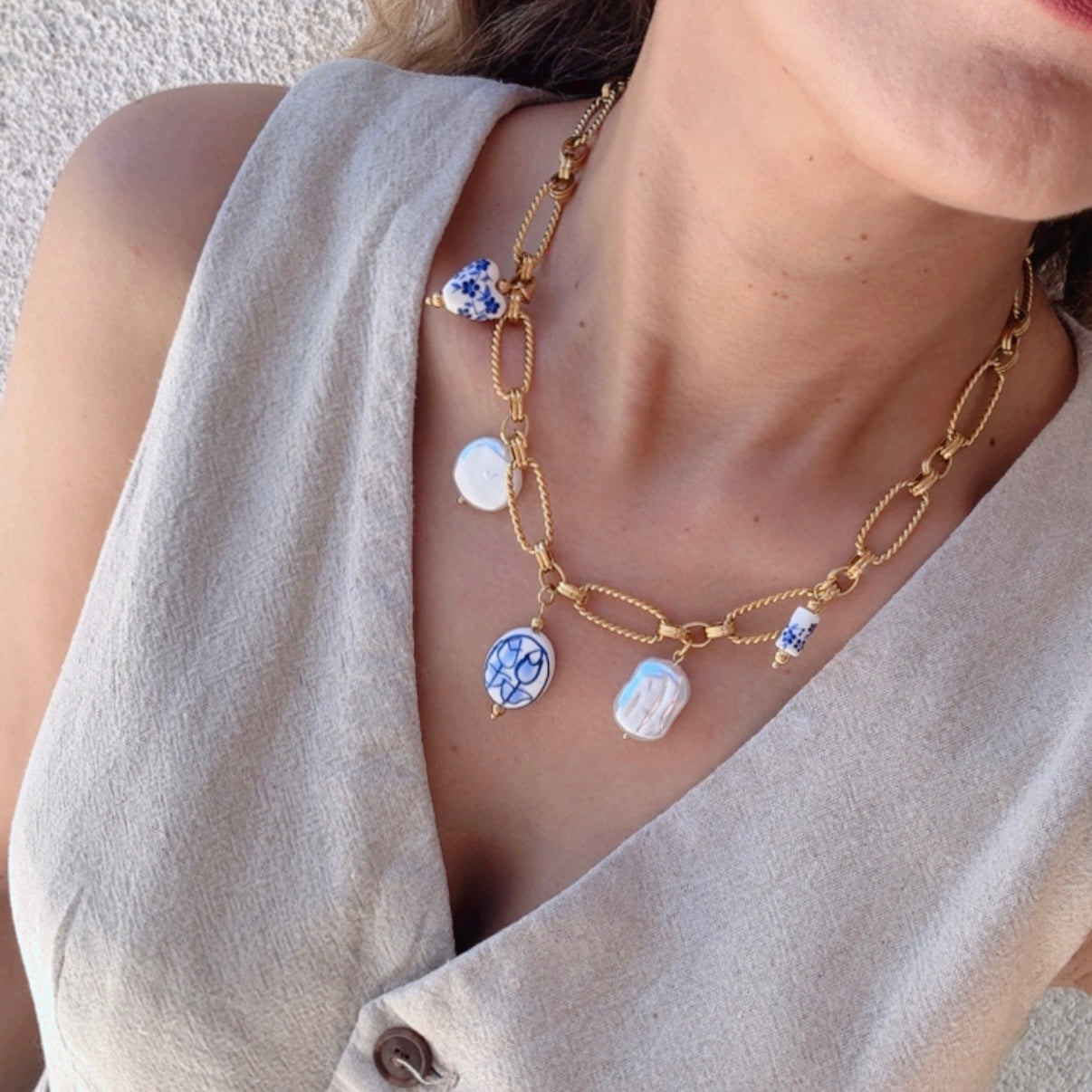 Collar Charms Perlado