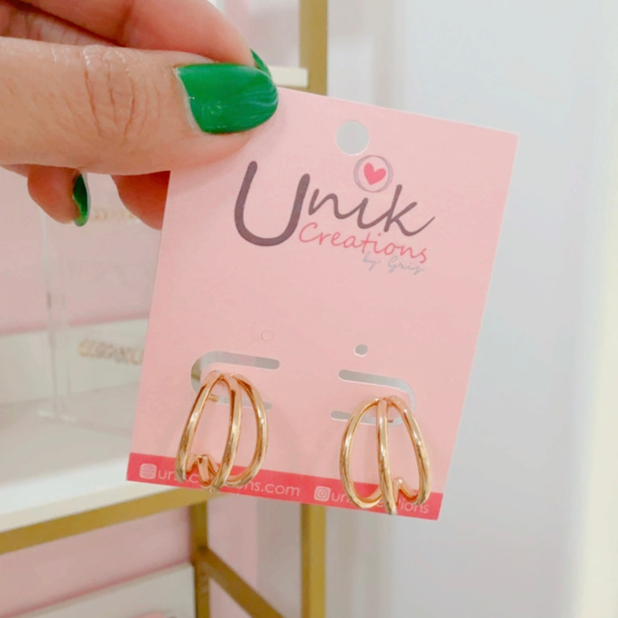Aretes Arracada Triple Acero