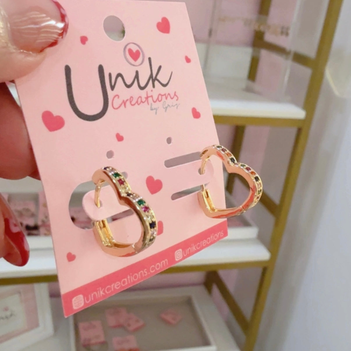 Aretes Corazón Colores