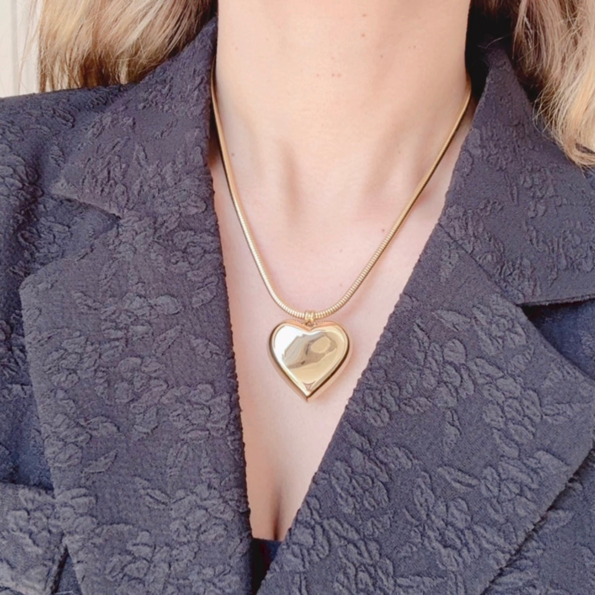 Collar Corazon Chunky