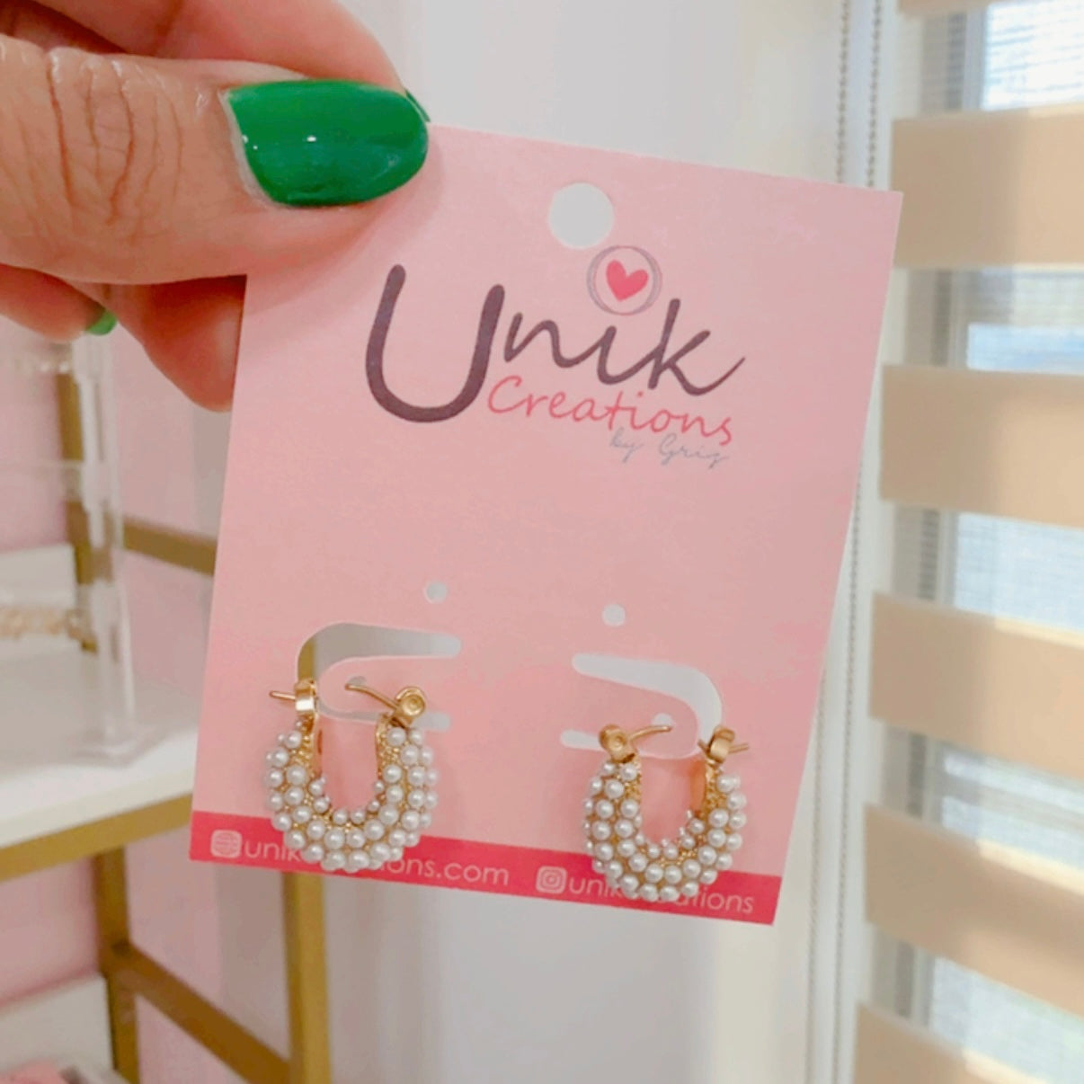 Aretes Arracada Perlitas