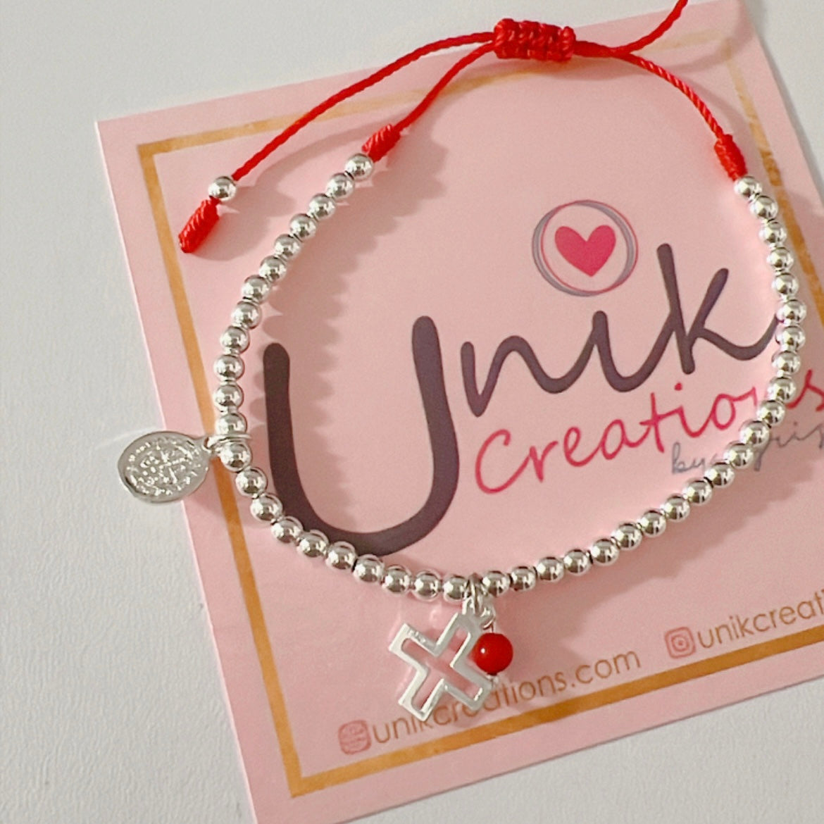 Beaded Saint Benedict Cross Bracelet