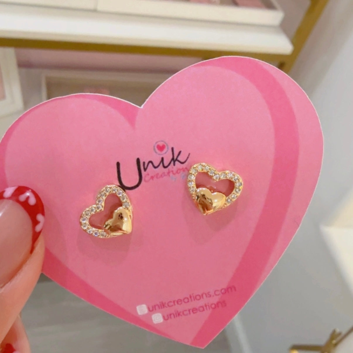 Aretes Corazón Mixto