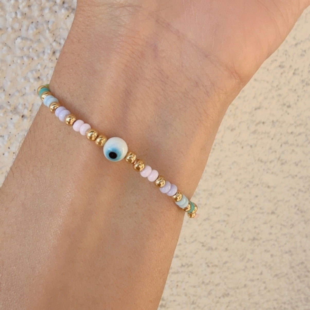Pulsera Ojito Multicolor Rosada
