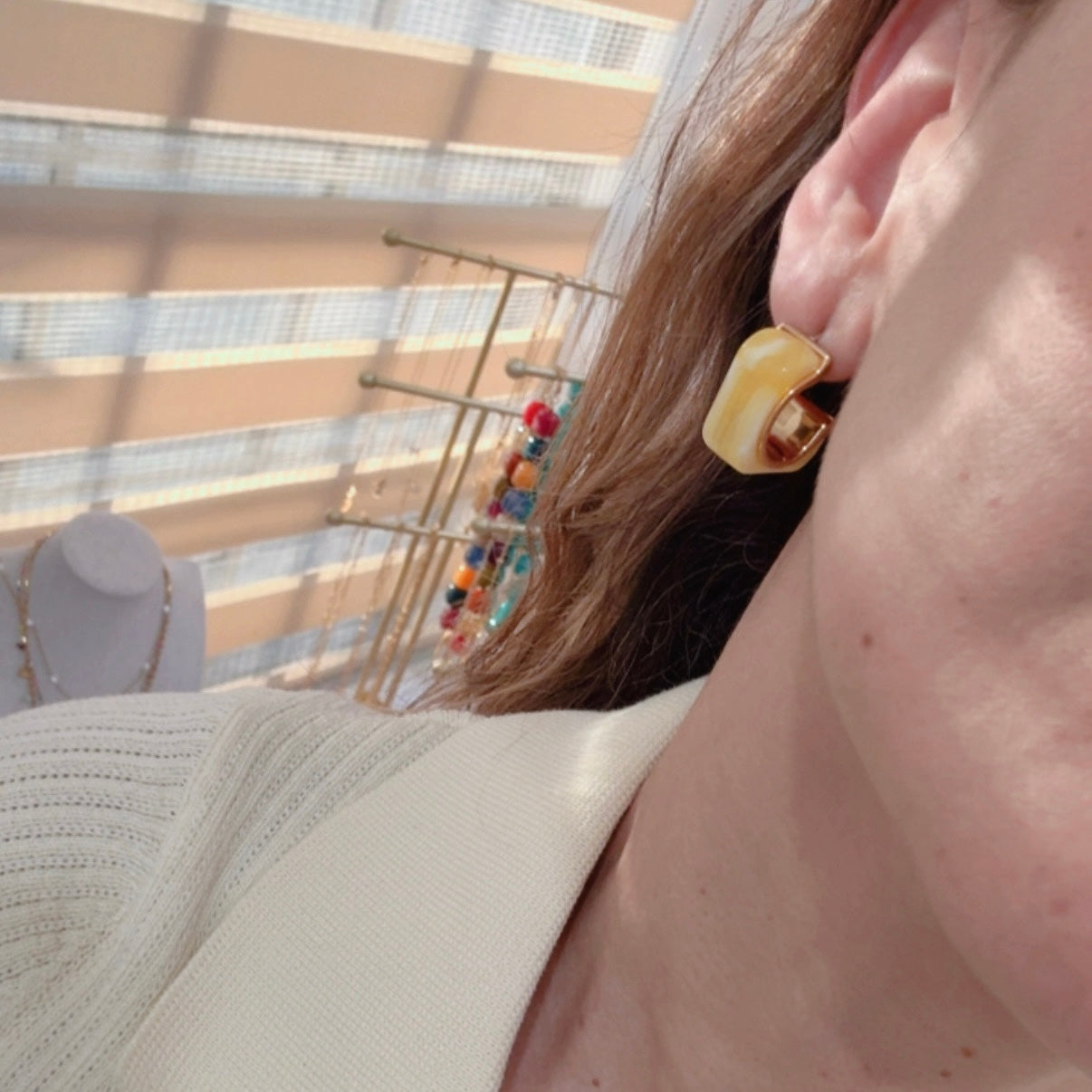 Aretes Colorido Amarillo