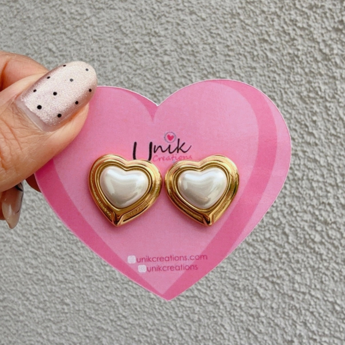 Aretes Corazón Perla