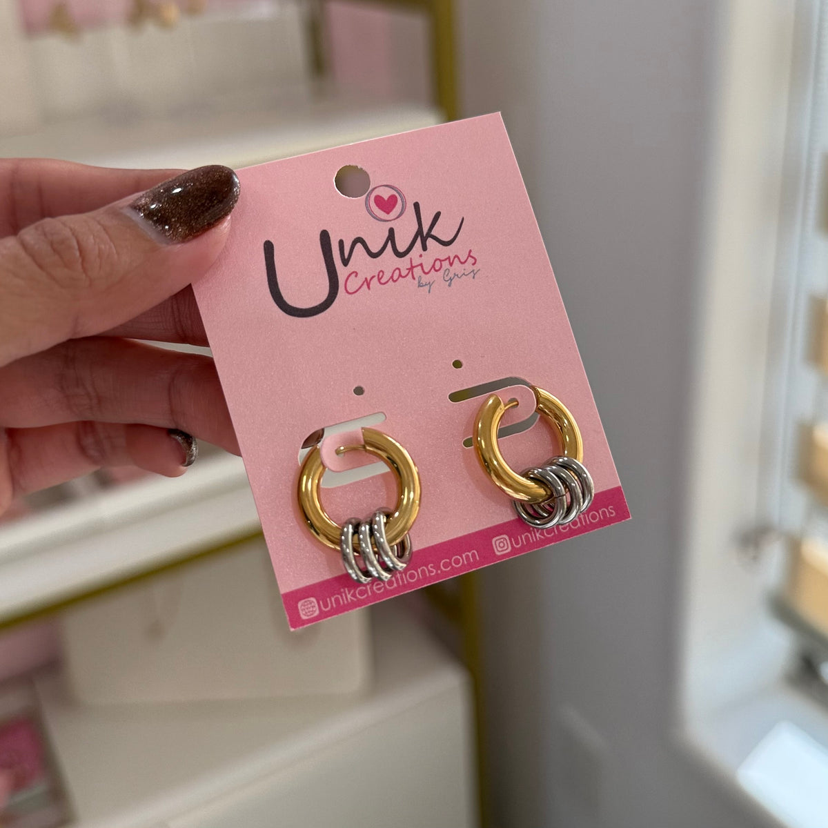 Gold Mix Hoop Earrings
