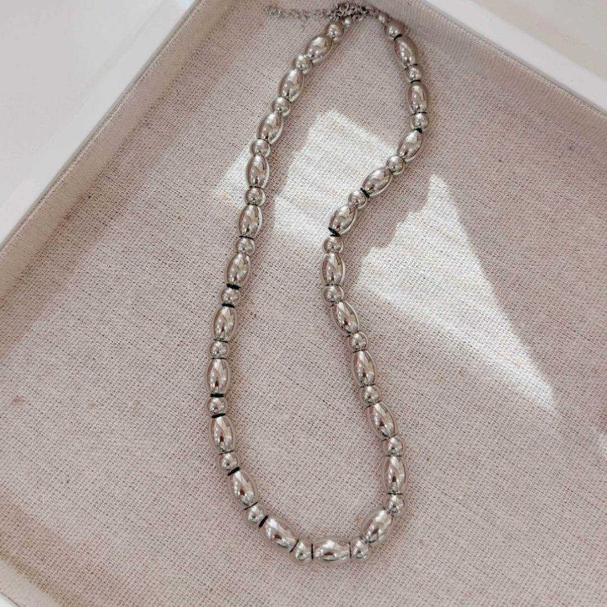 Collar Mixto Plateado