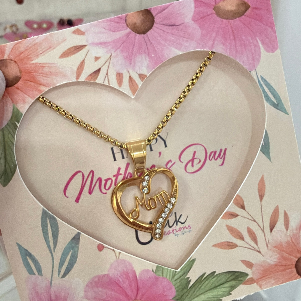 Collar Corazón Mom