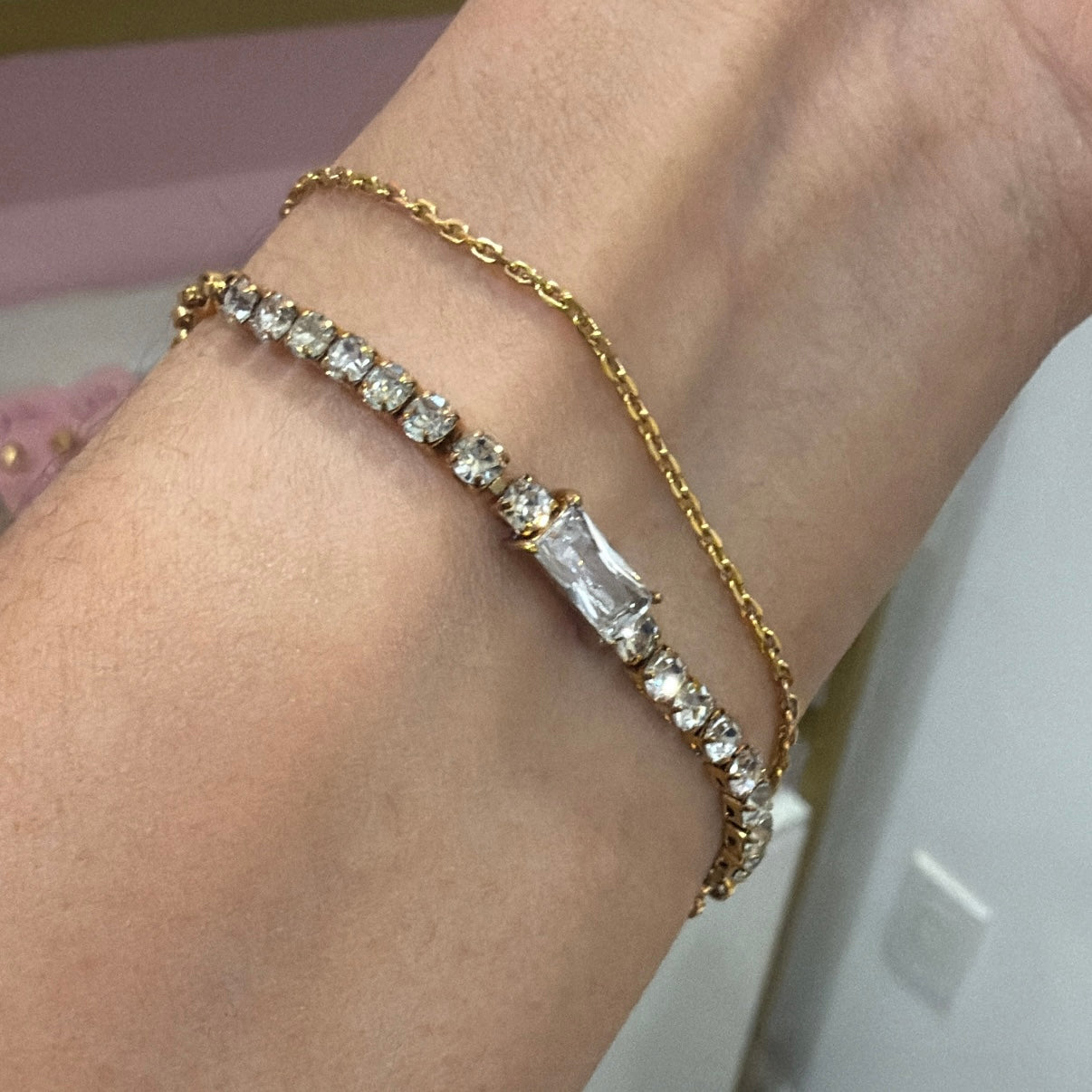 Pulsera Doble Brillitos