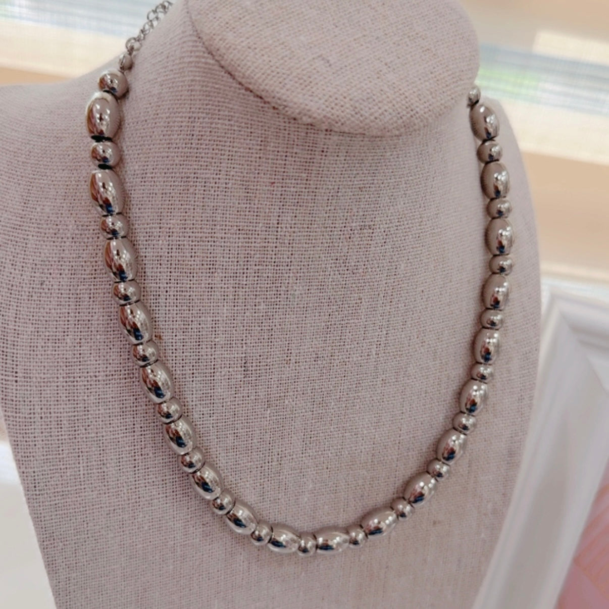 Collar Mixto Plateado