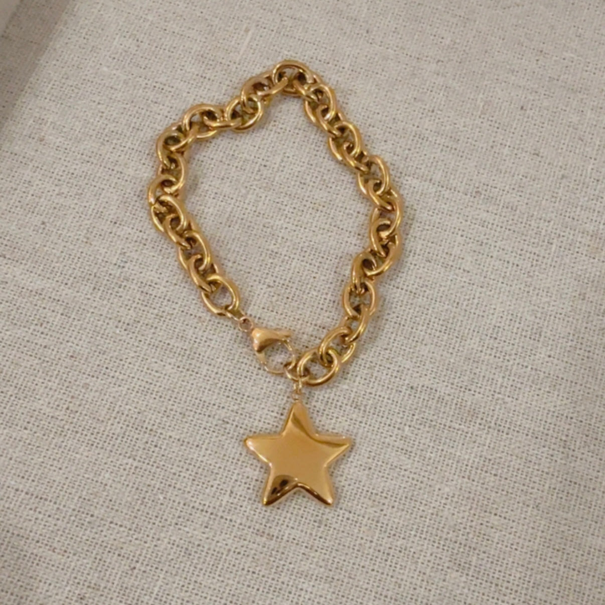 Pulsera Estrella Eslabon Acero