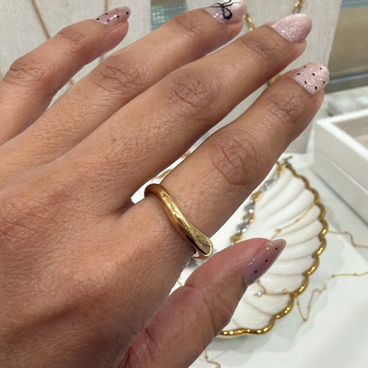 Smooth Gold-Tone Ring