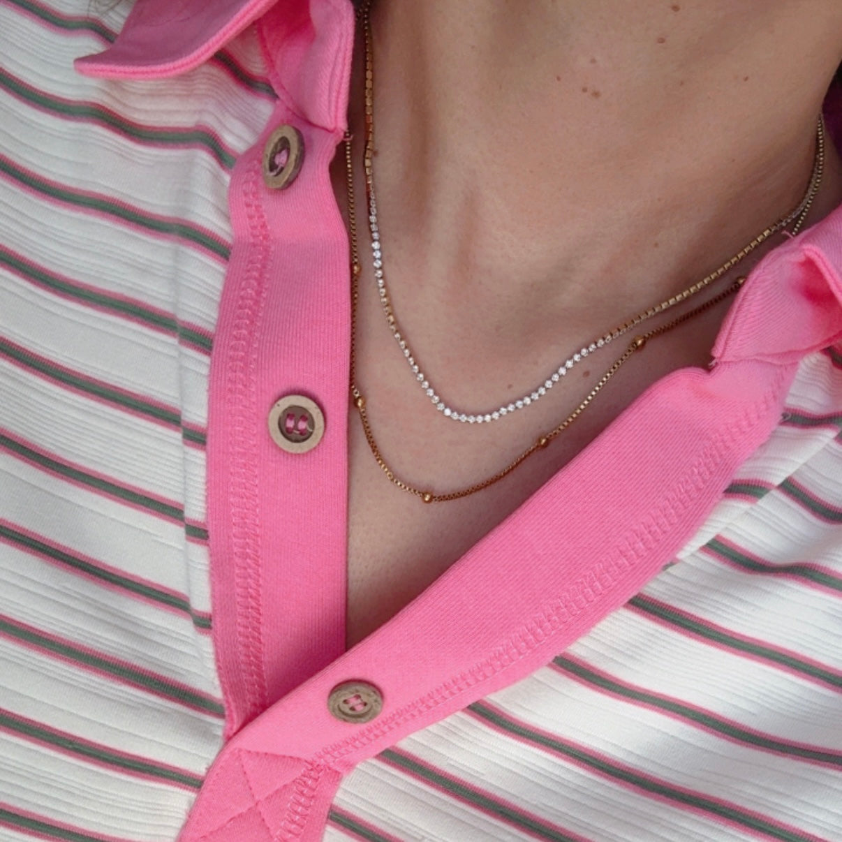 Collar Layered Tennis