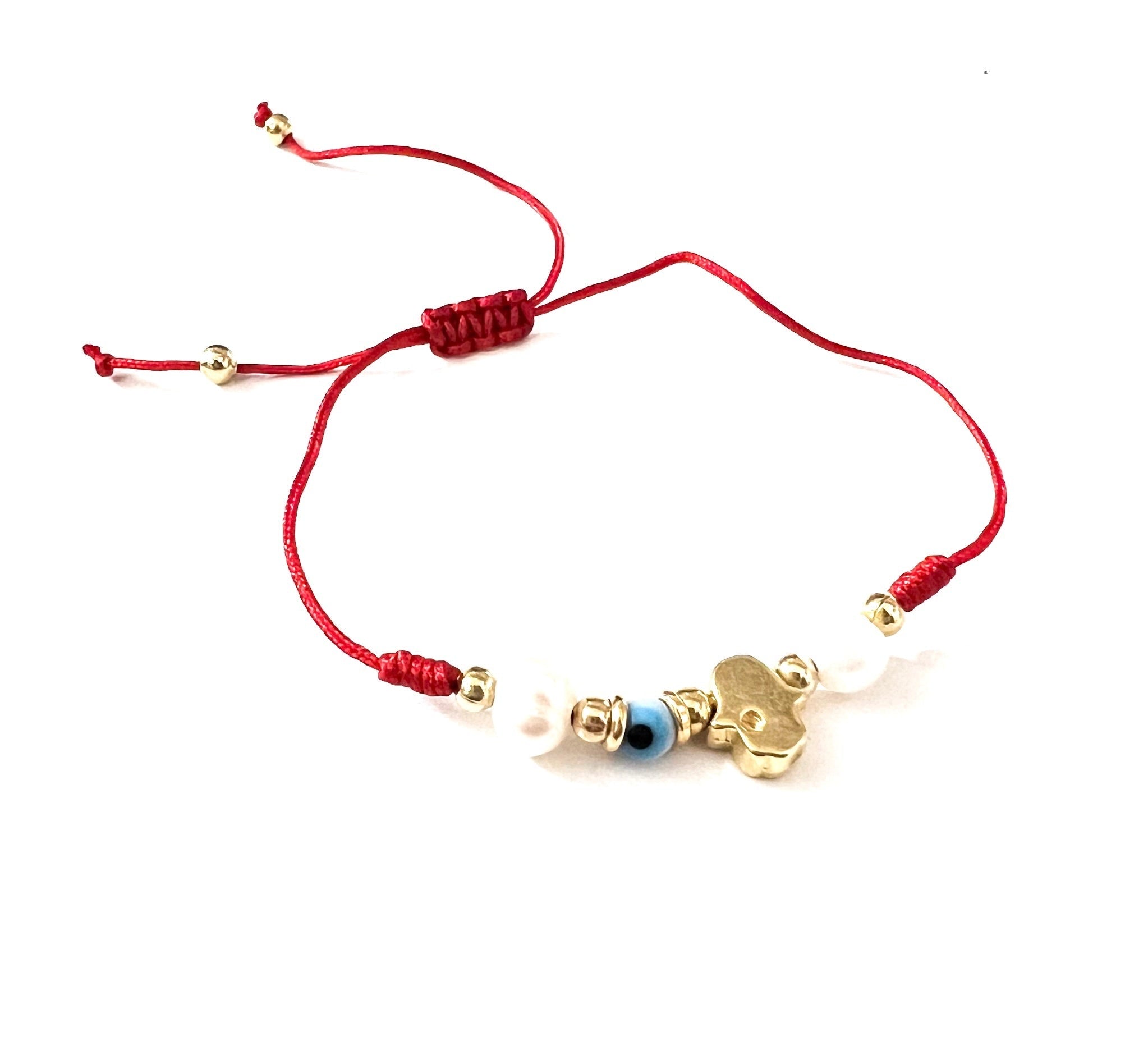 Pulsera Ojo Manita Perlas