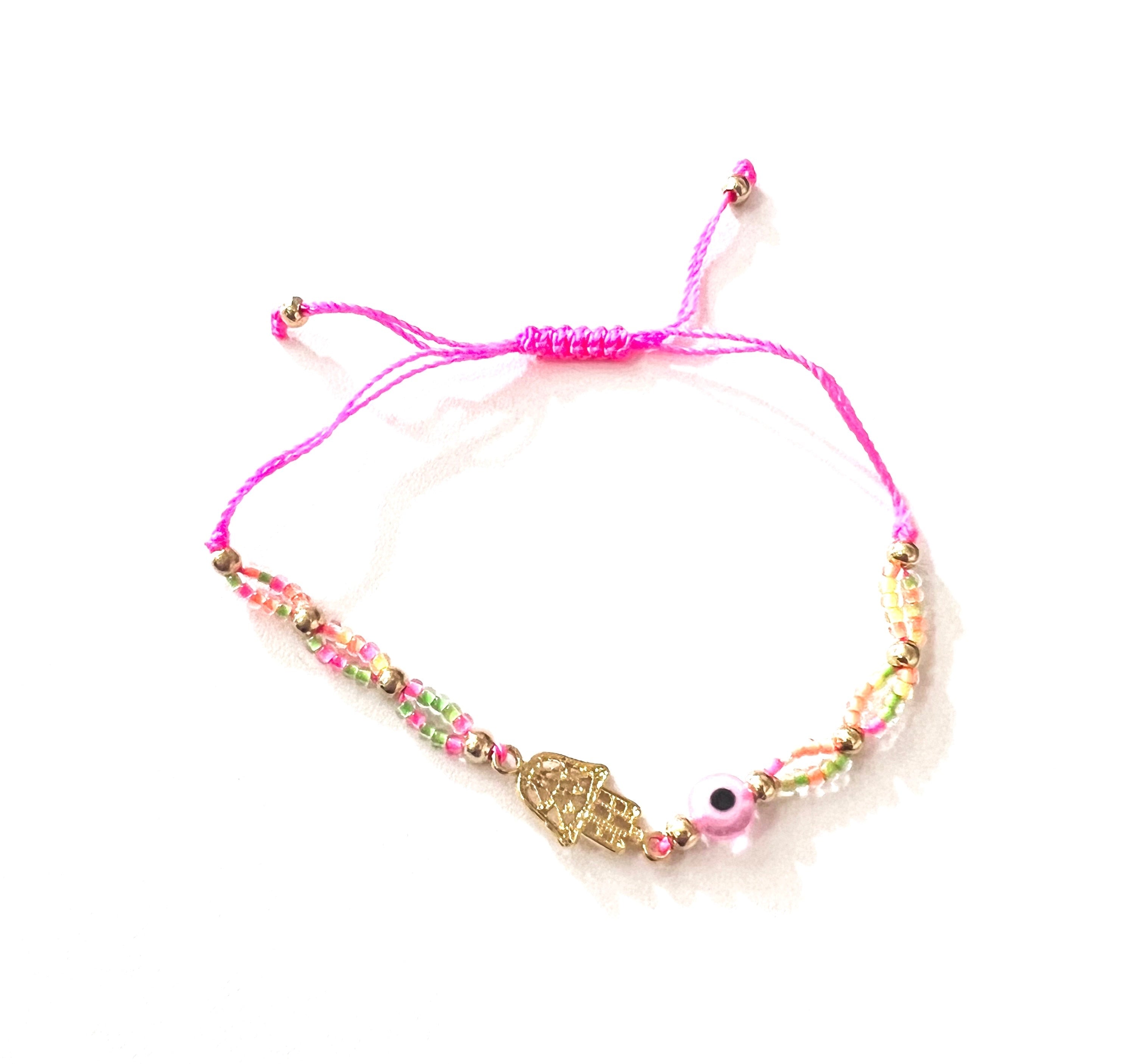 Pulsera Manita Ojito Neon