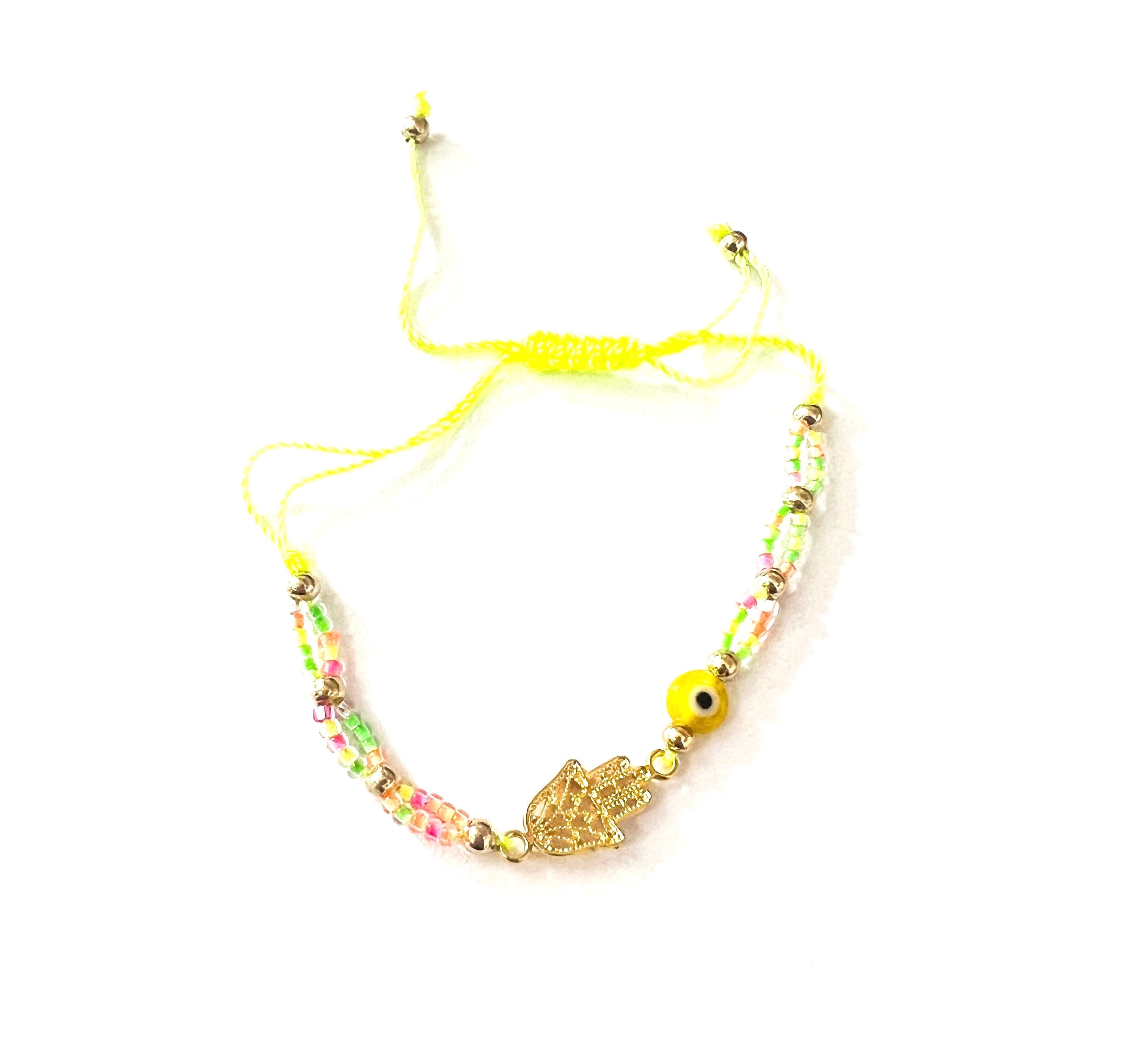 Pulsera Manita Ojito Neon
