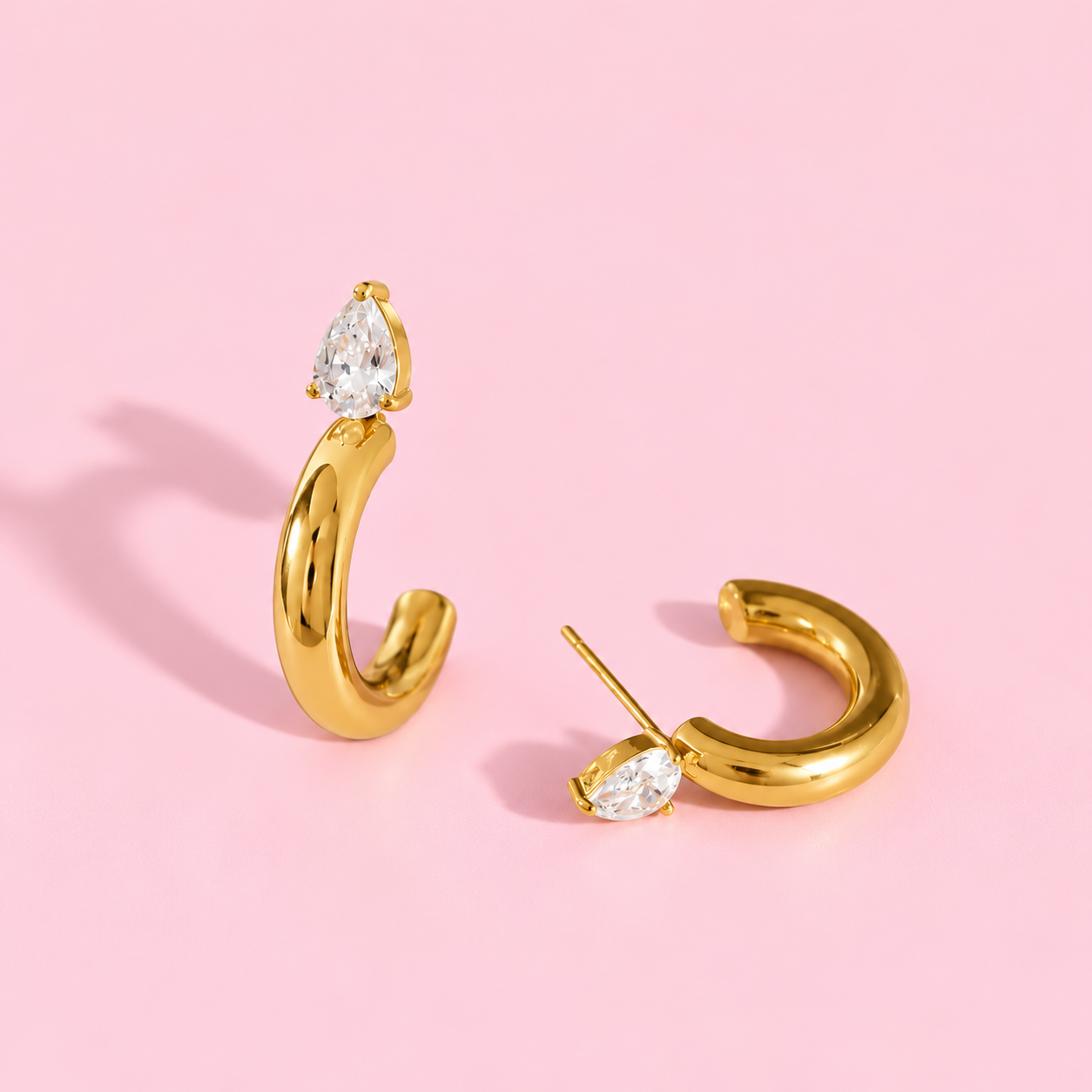 Drop Zircon Earrings
