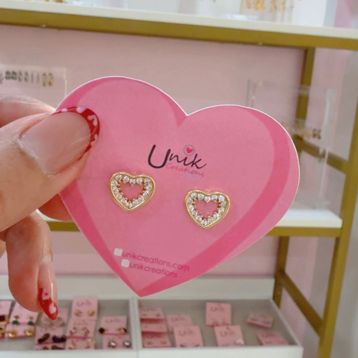 Aretes Corazón Brillito