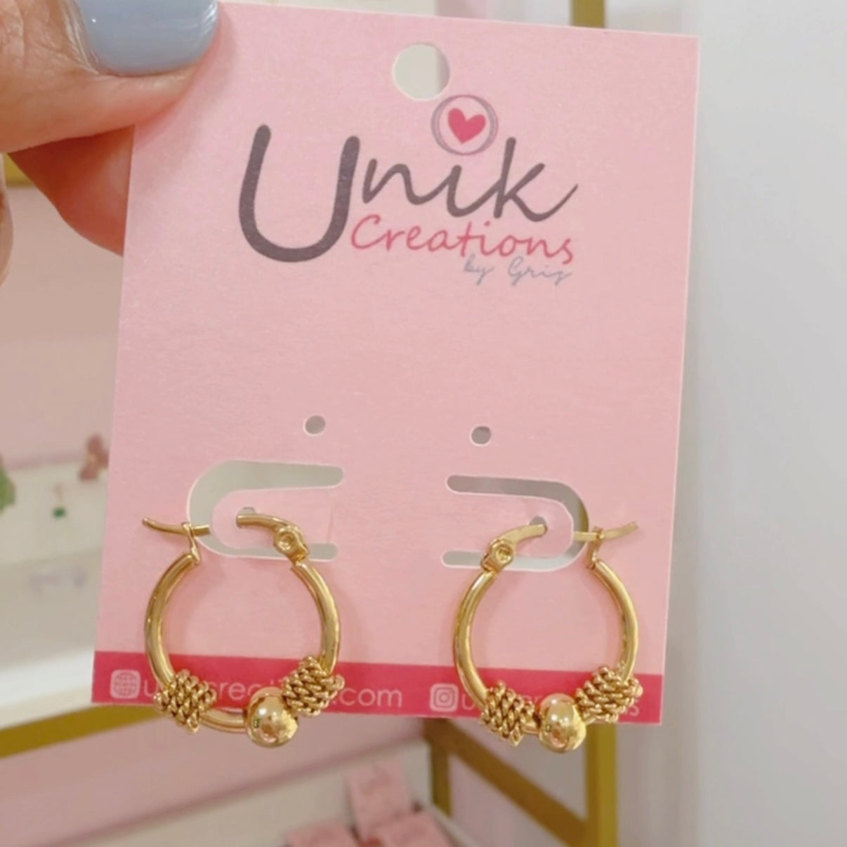 Aretes Arracada Bolita Mixta
