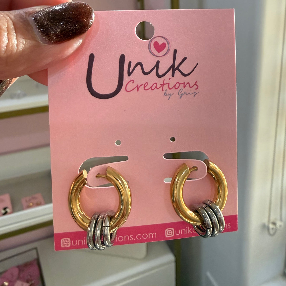 Gold Mix Hoop Earrings