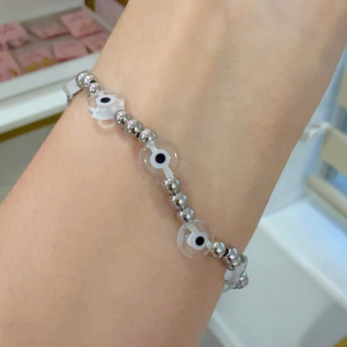 Pulsera Ojitos Acero