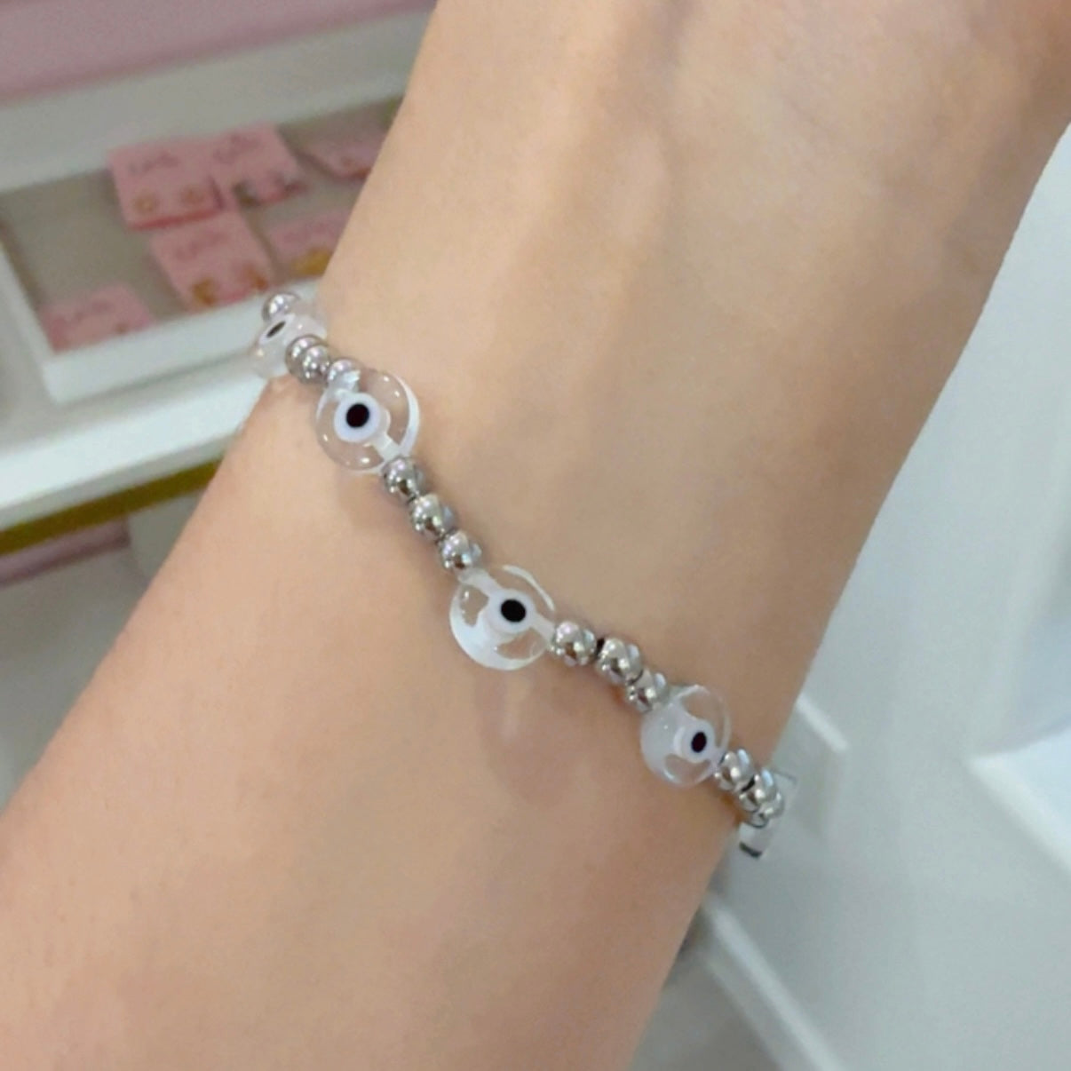 Pulsera Ojitos Acero