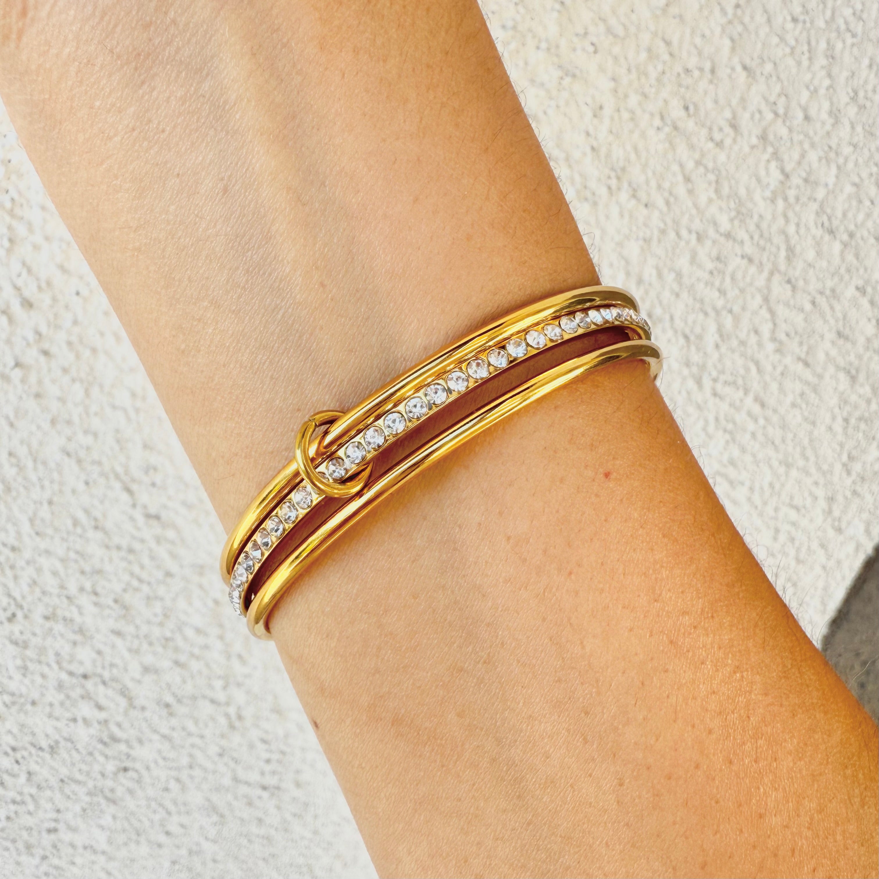 Pulsera Aros Cristalitos