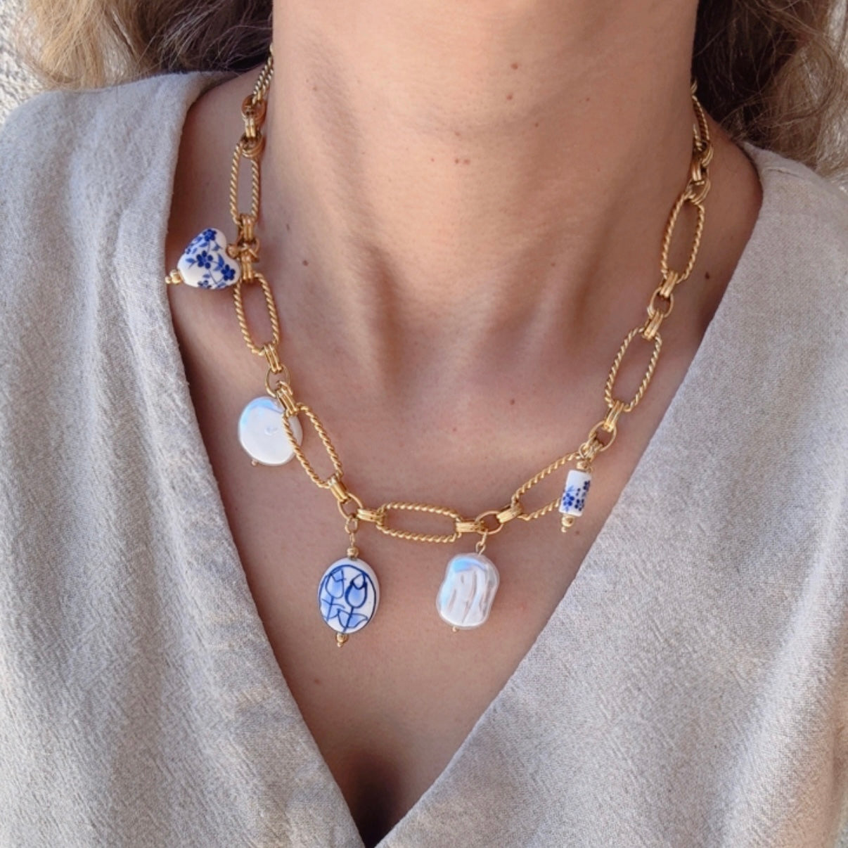 Collar Charms Perlado