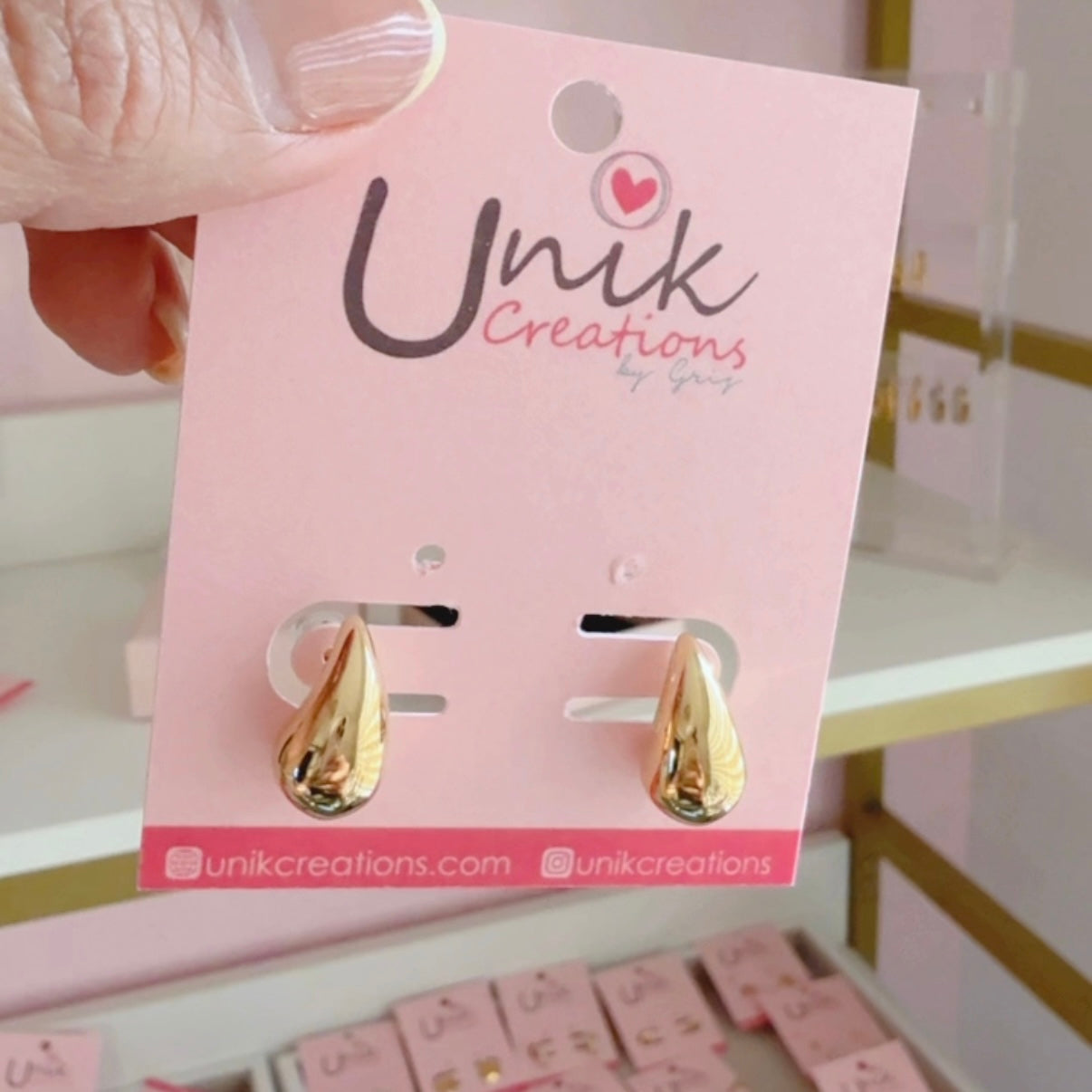 Aretes Gota Mini Dorado