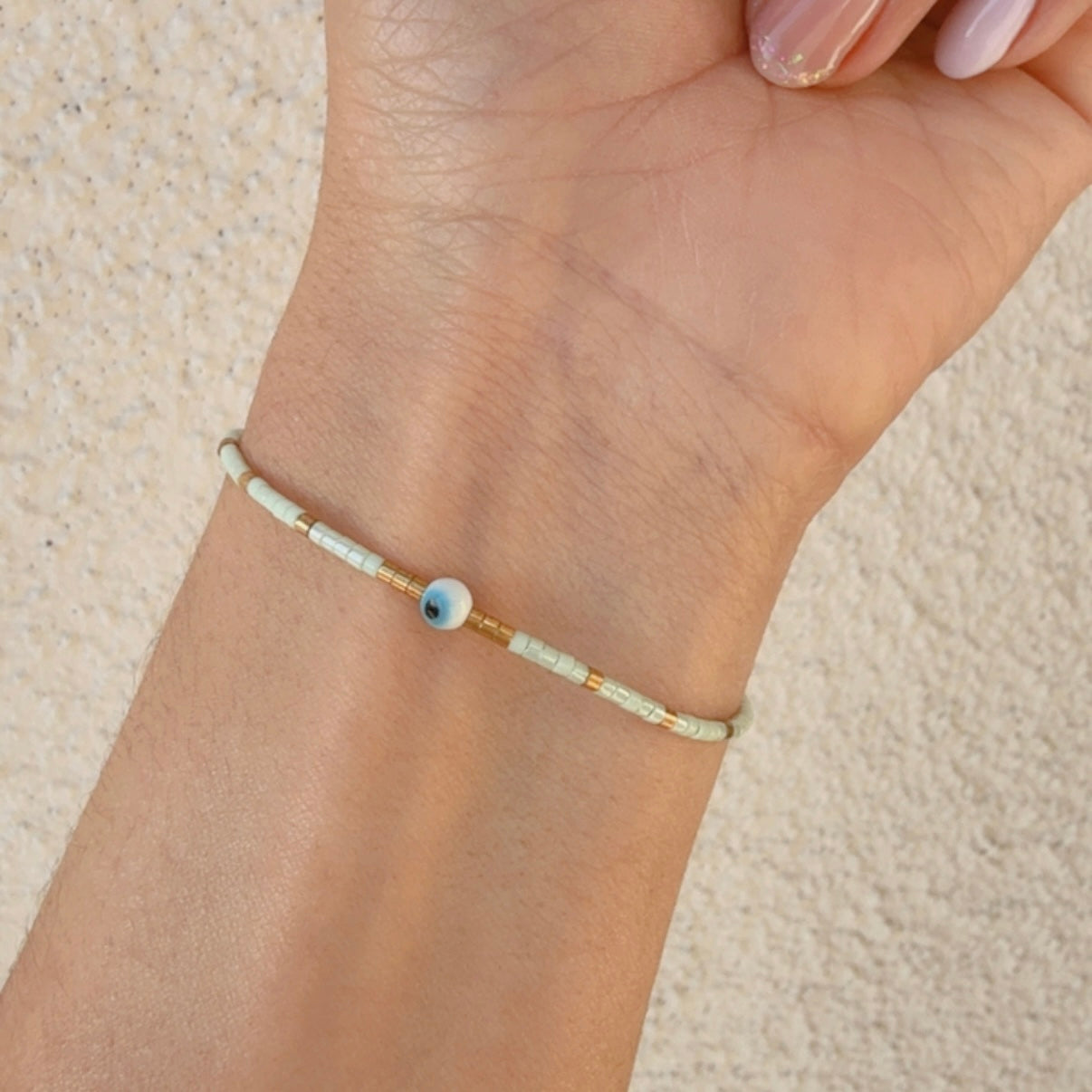 Pulsera Sencilla Ojito Menta