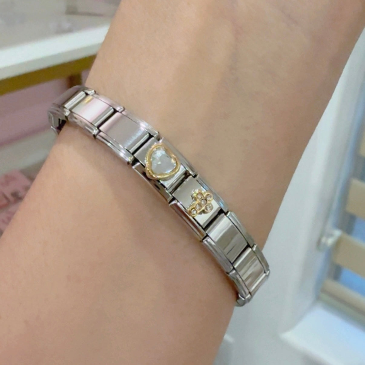 Pulsera Eslabones Cruz
