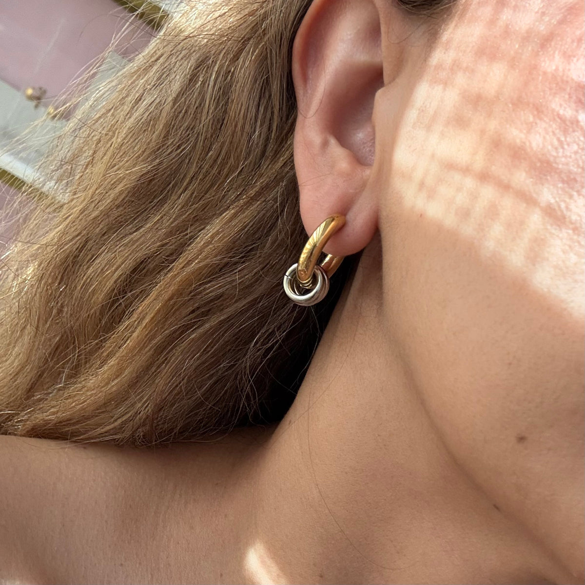 Gold Mix Hoop Earrings