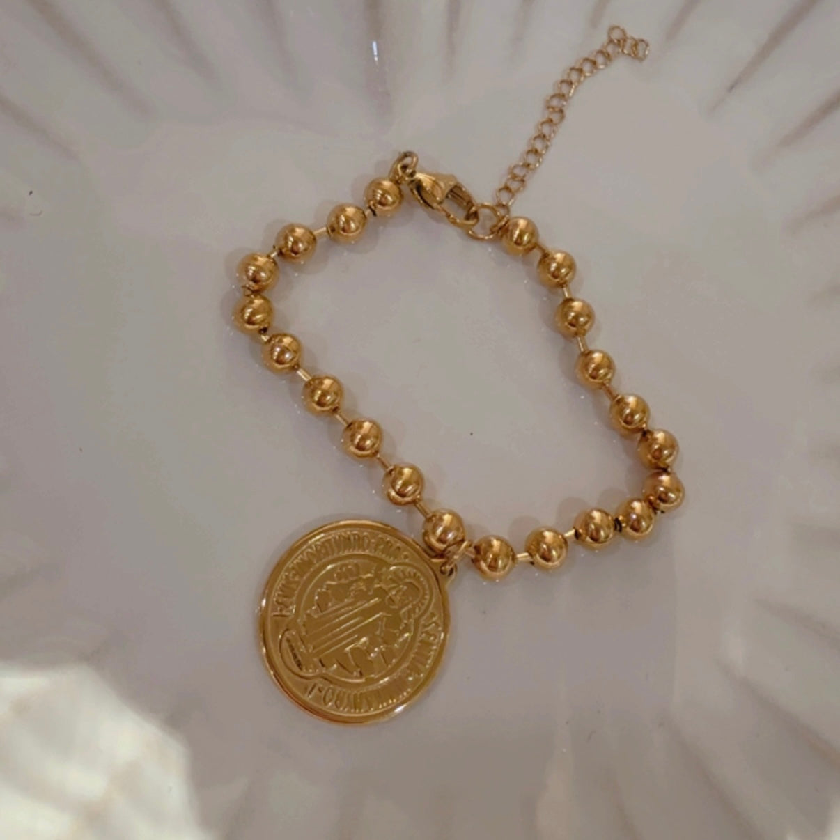 Pulsera Bolas Medalla SB