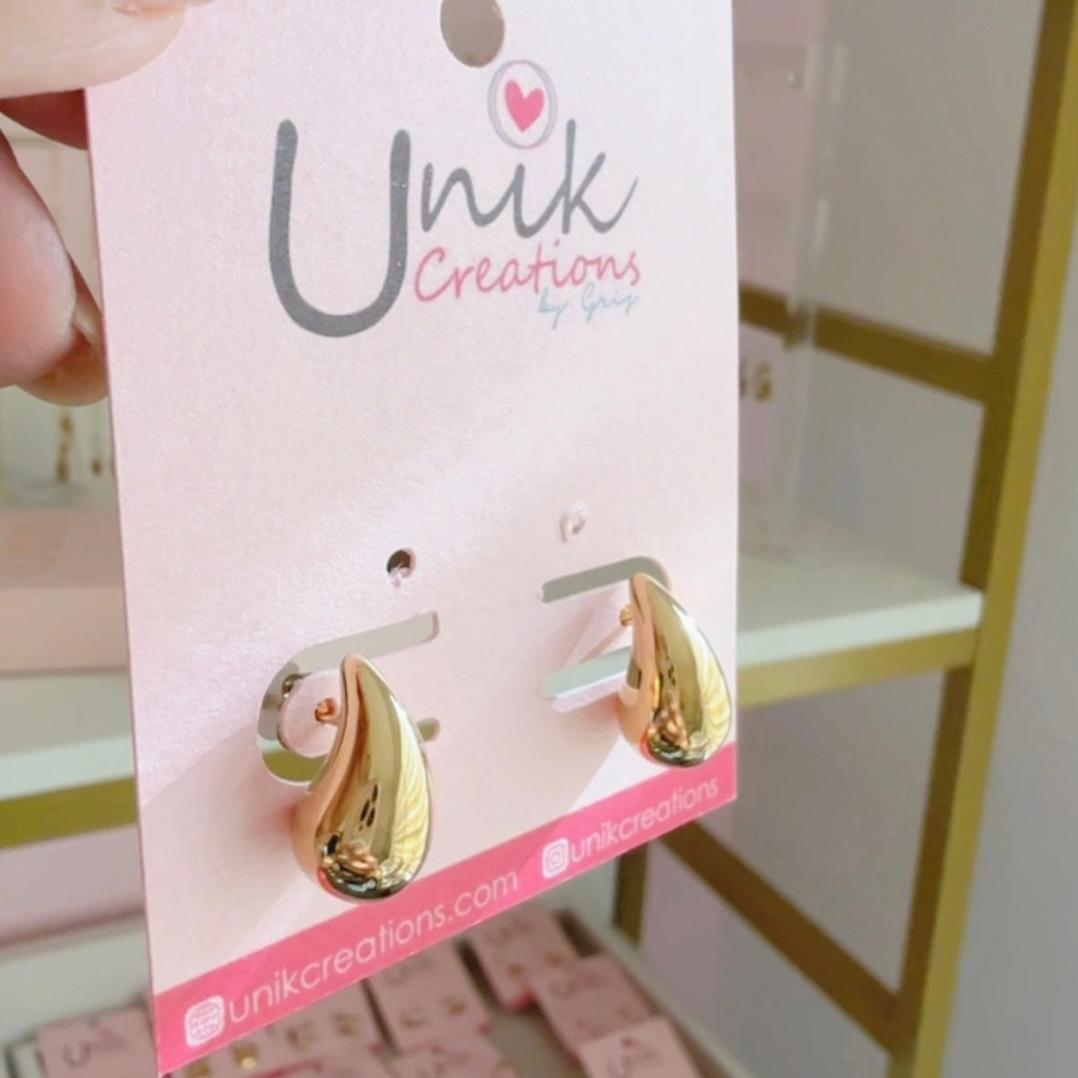 Aretes Gota Mini Dorado