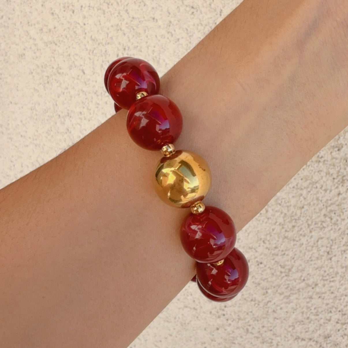 Pulsera Bolas Cherry