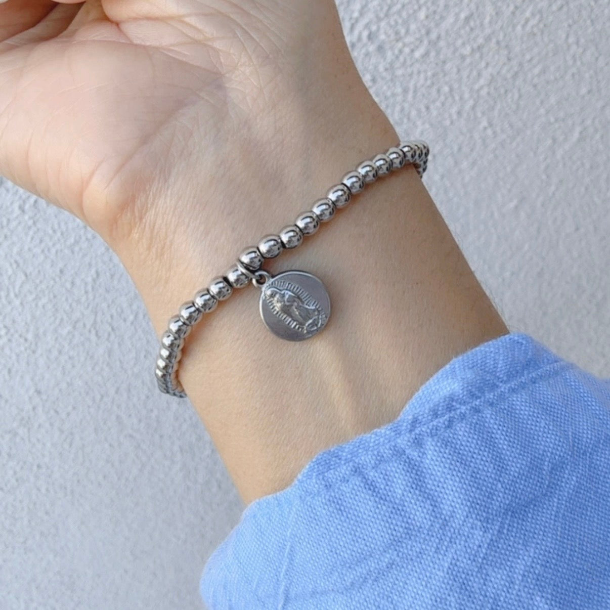 Pulsera Virgencita Acero