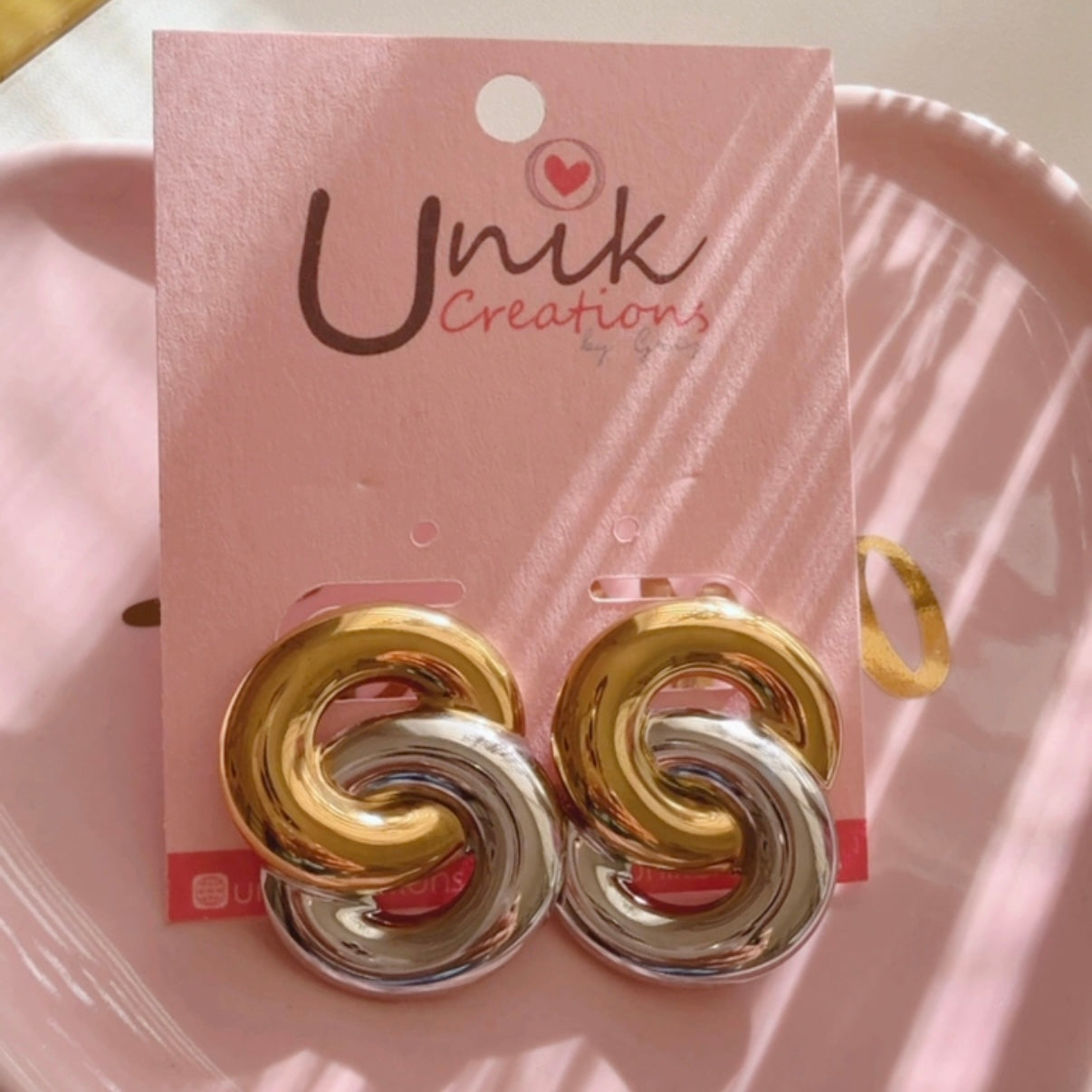 Aretes Aro Bicolor