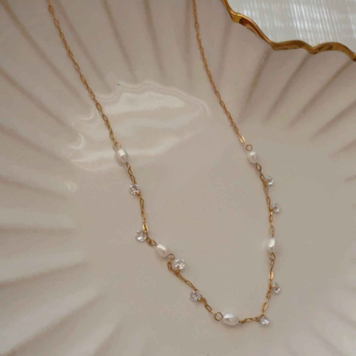 Collar Perlita Cristalitos