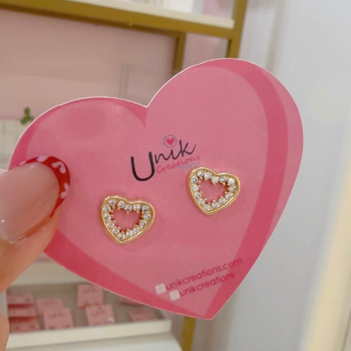 Aretes Corazón Brillito