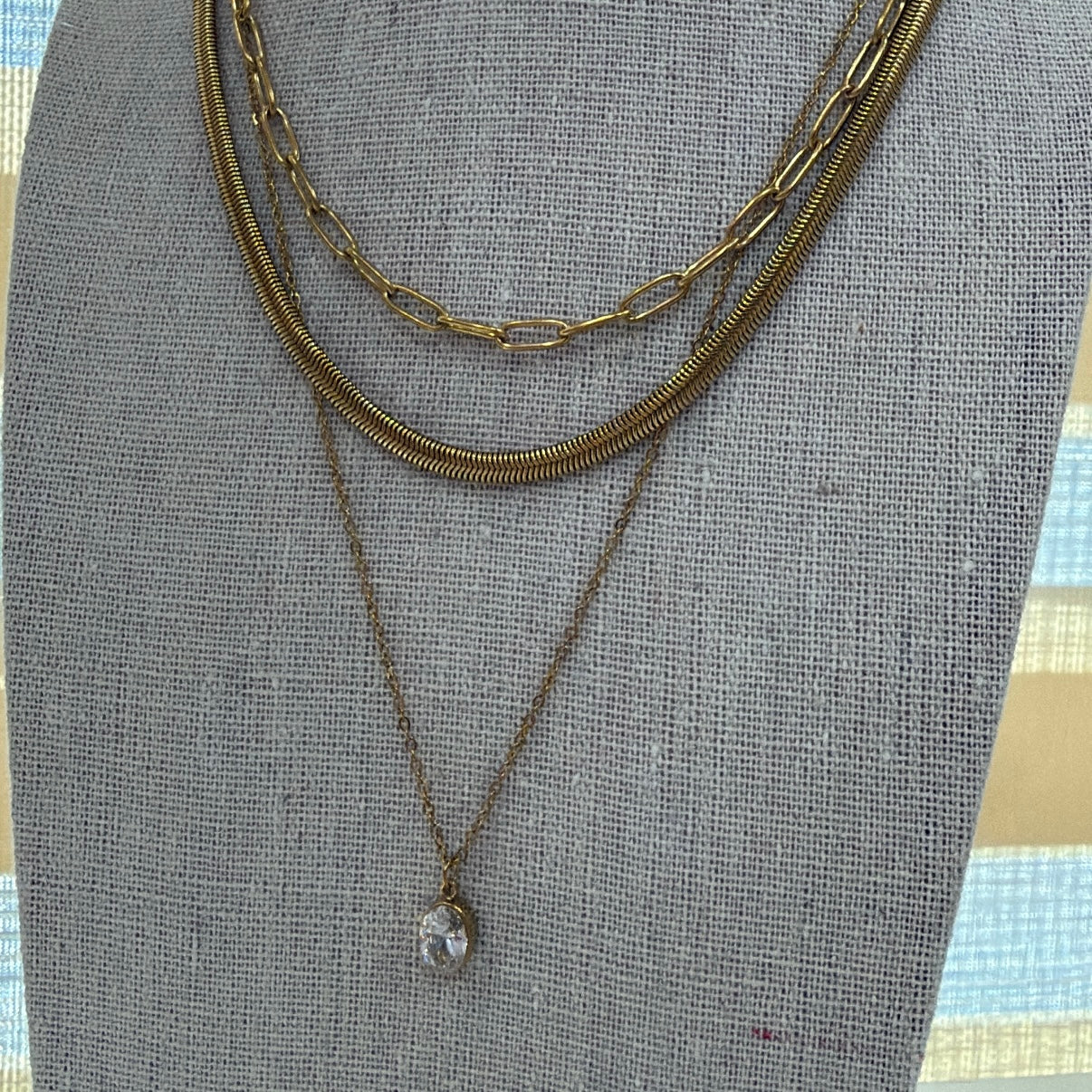 Collar Layered Eslabon Brillo