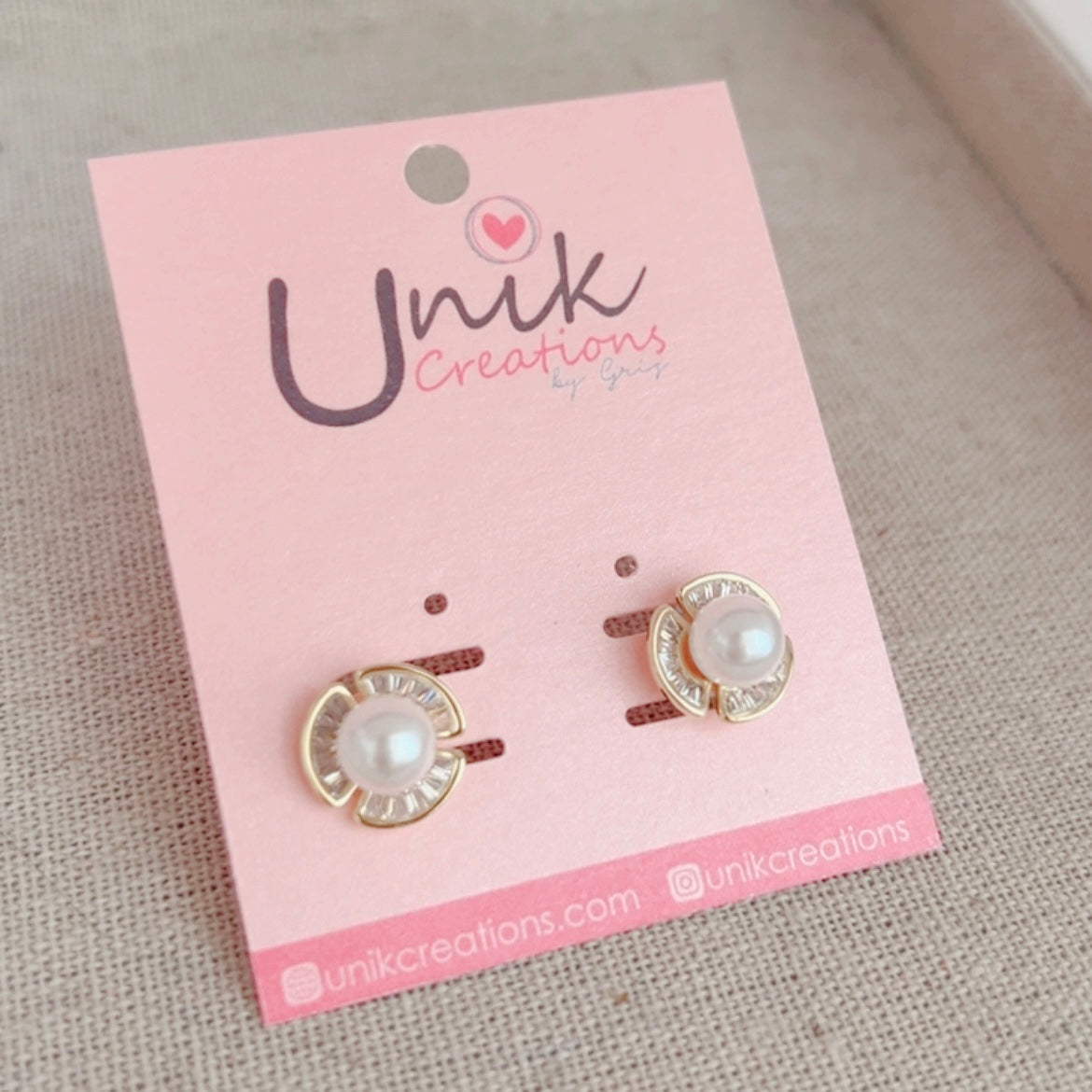 Aretes Flor Perla
