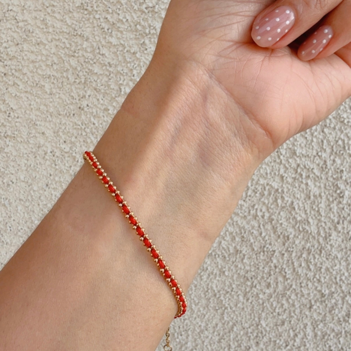 Pulsera Roja Acero